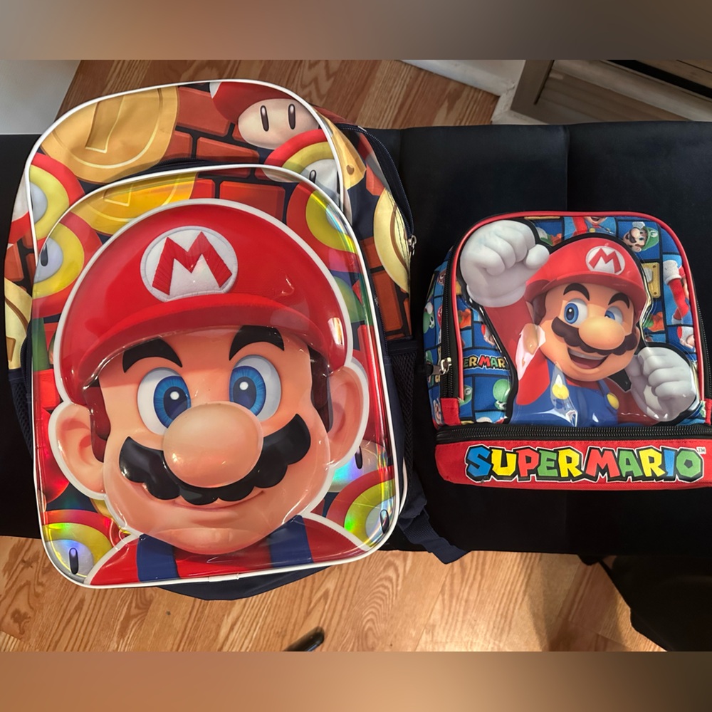 Super Mario Backpack and Lunchbox Set